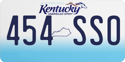 KY license plate 454SSO