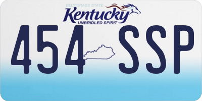 KY license plate 454SSP