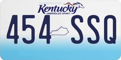 KY license plate 454SSQ