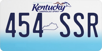 KY license plate 454SSR
