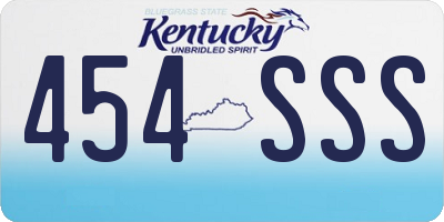 KY license plate 454SSS
