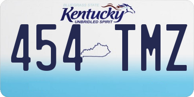 KY license plate 454TMZ