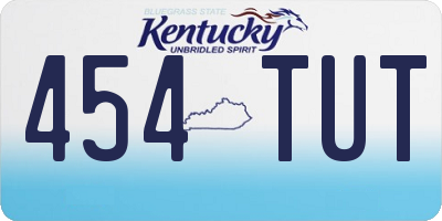 KY license plate 454TUT