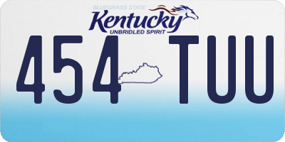 KY license plate 454TUU