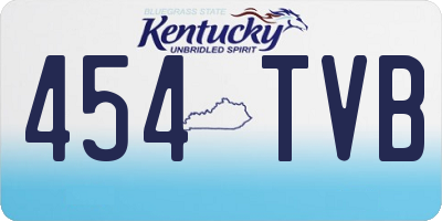 KY license plate 454TVB