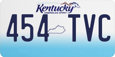 KY license plate 454TVC