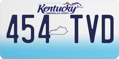 KY license plate 454TVD