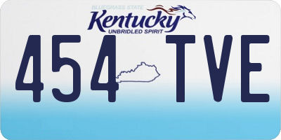 KY license plate 454TVE