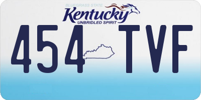KY license plate 454TVF