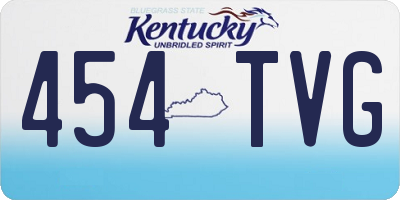 KY license plate 454TVG