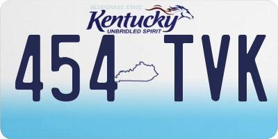 KY license plate 454TVK