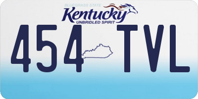 KY license plate 454TVL
