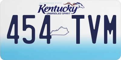 KY license plate 454TVM