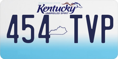 KY license plate 454TVP