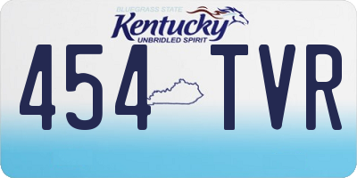 KY license plate 454TVR