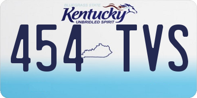KY license plate 454TVS