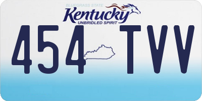 KY license plate 454TVV