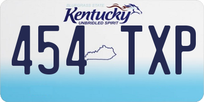 KY license plate 454TXP