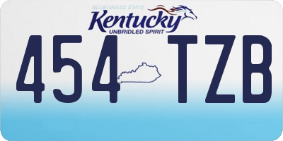 KY license plate 454TZB