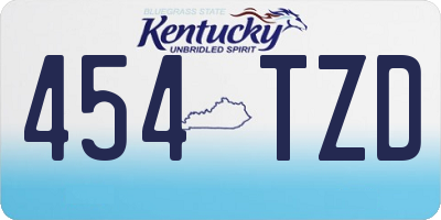 KY license plate 454TZD