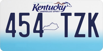 KY license plate 454TZK