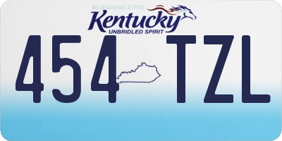 KY license plate 454TZL