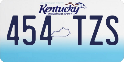KY license plate 454TZS