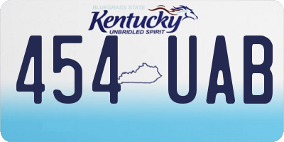 KY license plate 454UAB