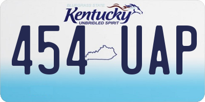 KY license plate 454UAP