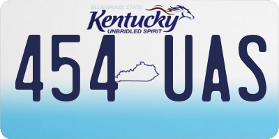 KY license plate 454UAS