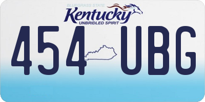 KY license plate 454UBG