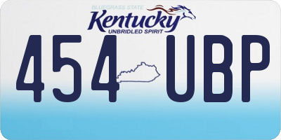 KY license plate 454UBP
