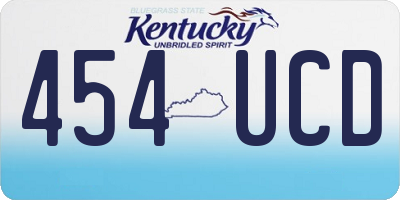 KY license plate 454UCD