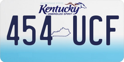 KY license plate 454UCF
