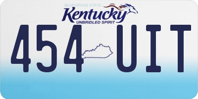 KY license plate 454UIT