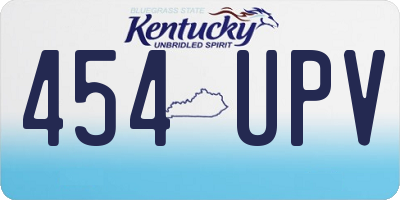 KY license plate 454UPV
