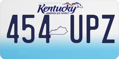 KY license plate 454UPZ