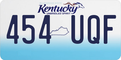 KY license plate 454UQF
