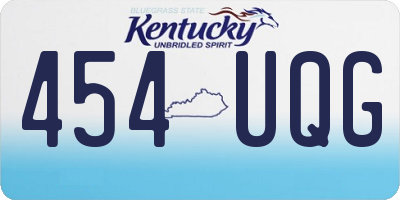 KY license plate 454UQG