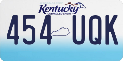 KY license plate 454UQK