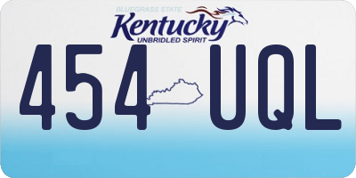 KY license plate 454UQL