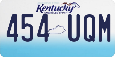 KY license plate 454UQM