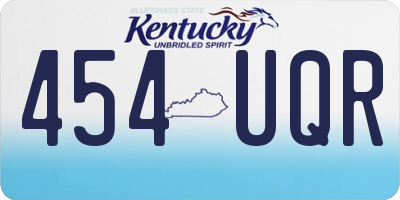 KY license plate 454UQR