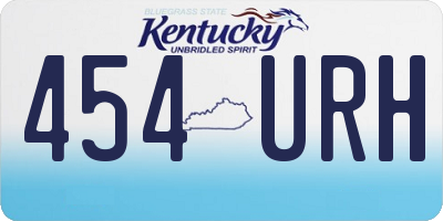 KY license plate 454URH