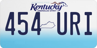KY license plate 454URI