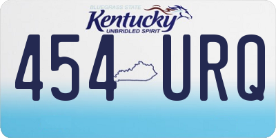 KY license plate 454URQ