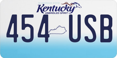 KY license plate 454USB