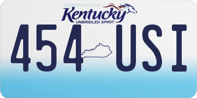 KY license plate 454USI