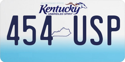 KY license plate 454USP