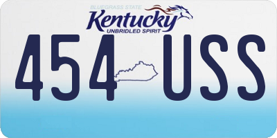 KY license plate 454USS